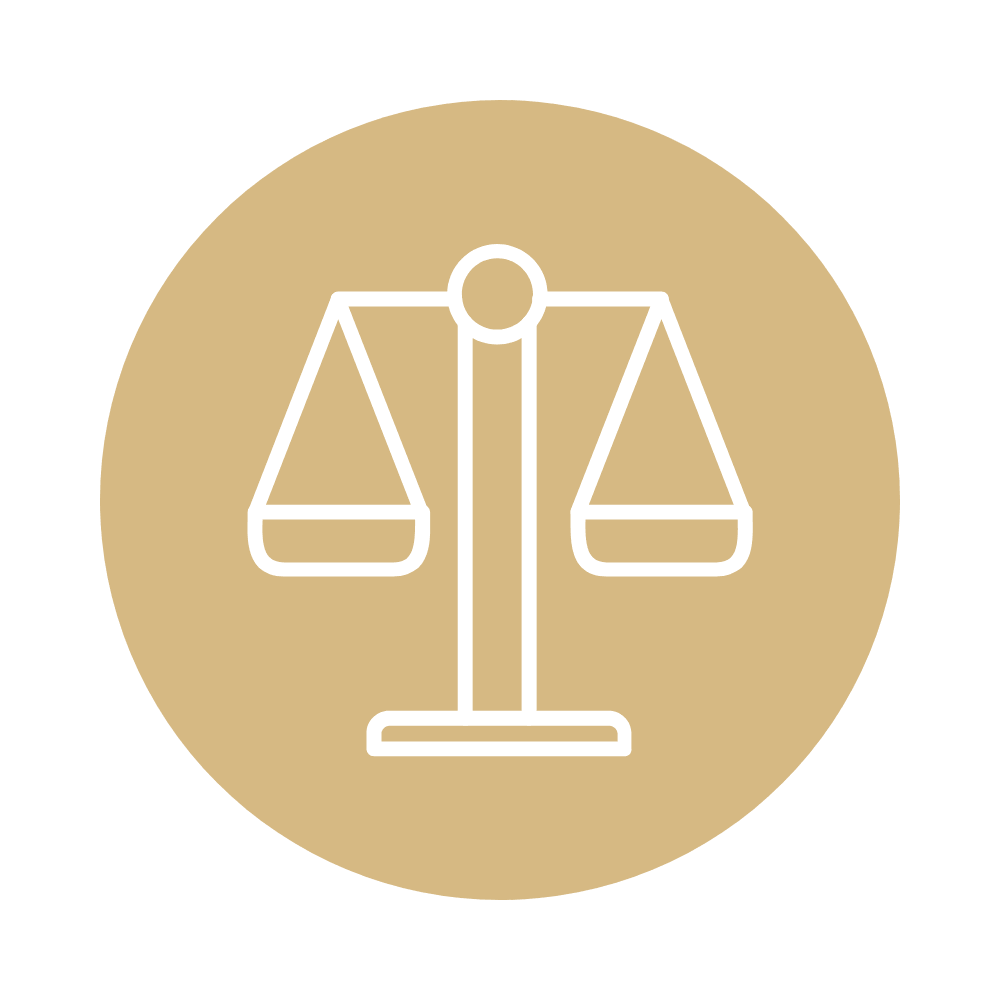 Pictogramme de la balance de la justice